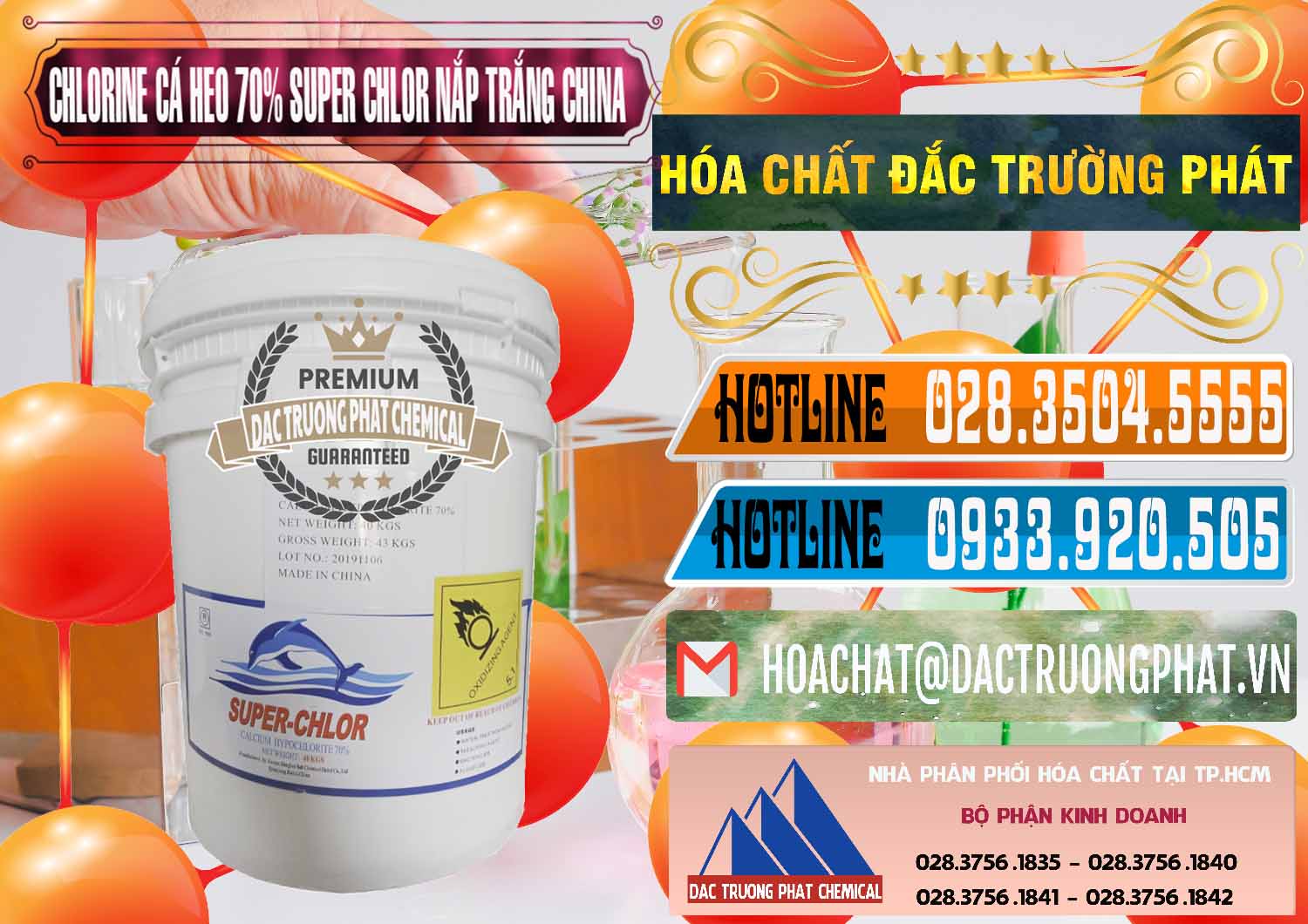 Bán & cung cấp Clorin - Chlorine Cá Heo 70% Super Chlor Nắp Trắng Trung Quốc China - 0240 - Đơn vị chuyên cung ứng & phân phối hóa chất tại TP.HCM - stmp.net