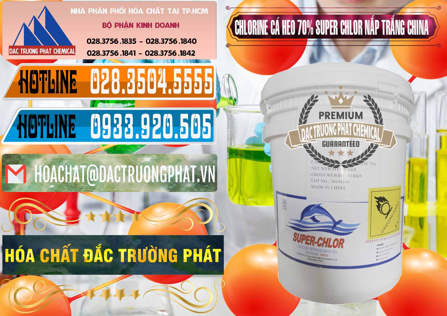 Nơi bán ( cung cấp ) Clorin - Chlorine Cá Heo 70% Super Chlor Nắp Trắng Trung Quốc China - 0240 - Công ty chuyên phân phối - cung ứng hóa chất tại TP.HCM - stmp.net