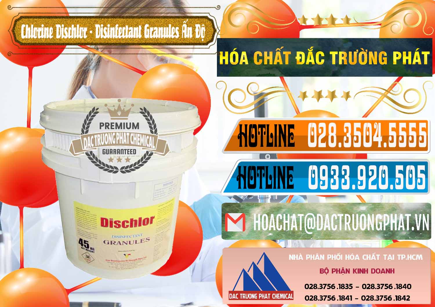 Nơi chuyên nhập khẩu _ bán Chlorine – Clorin 70% Dischlor - Disinfectant Granules Ấn Độ India - 0248 - Cung cấp - kinh doanh hóa chất tại TP.HCM - stmp.net