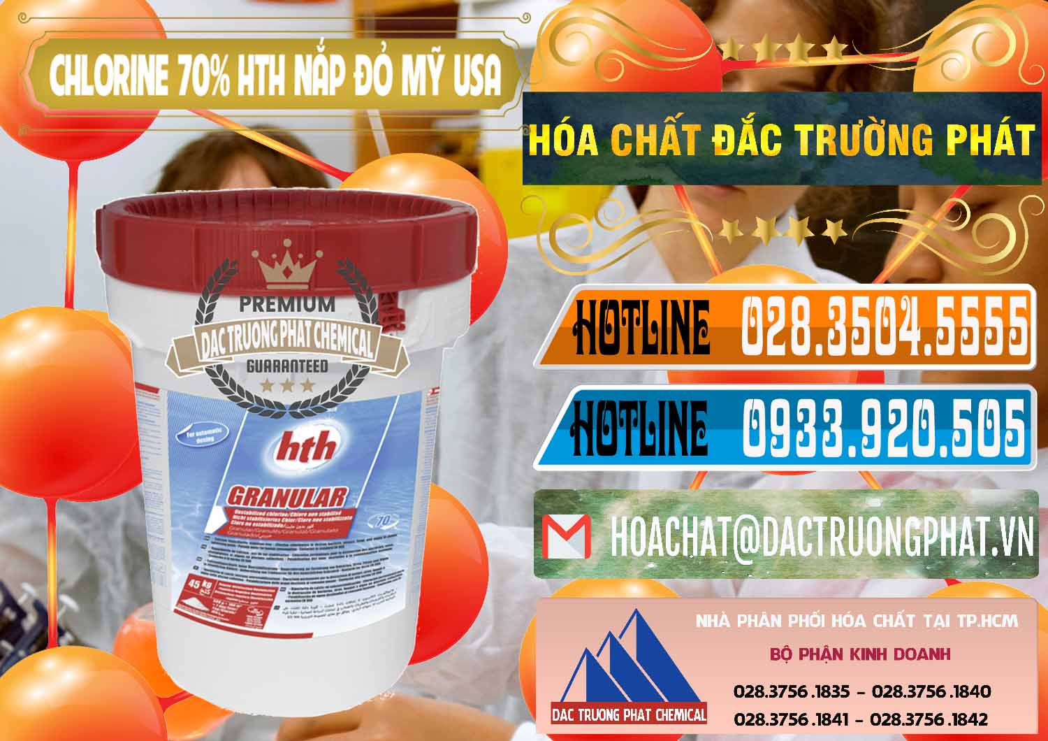 Chuyên cung cấp - bán Clorin – Chlorine 70% HTH Nắp Đỏ Mỹ Usa - 0244 - Nơi chuyên cung cấp - bán hóa chất tại TP.HCM - stmp.net