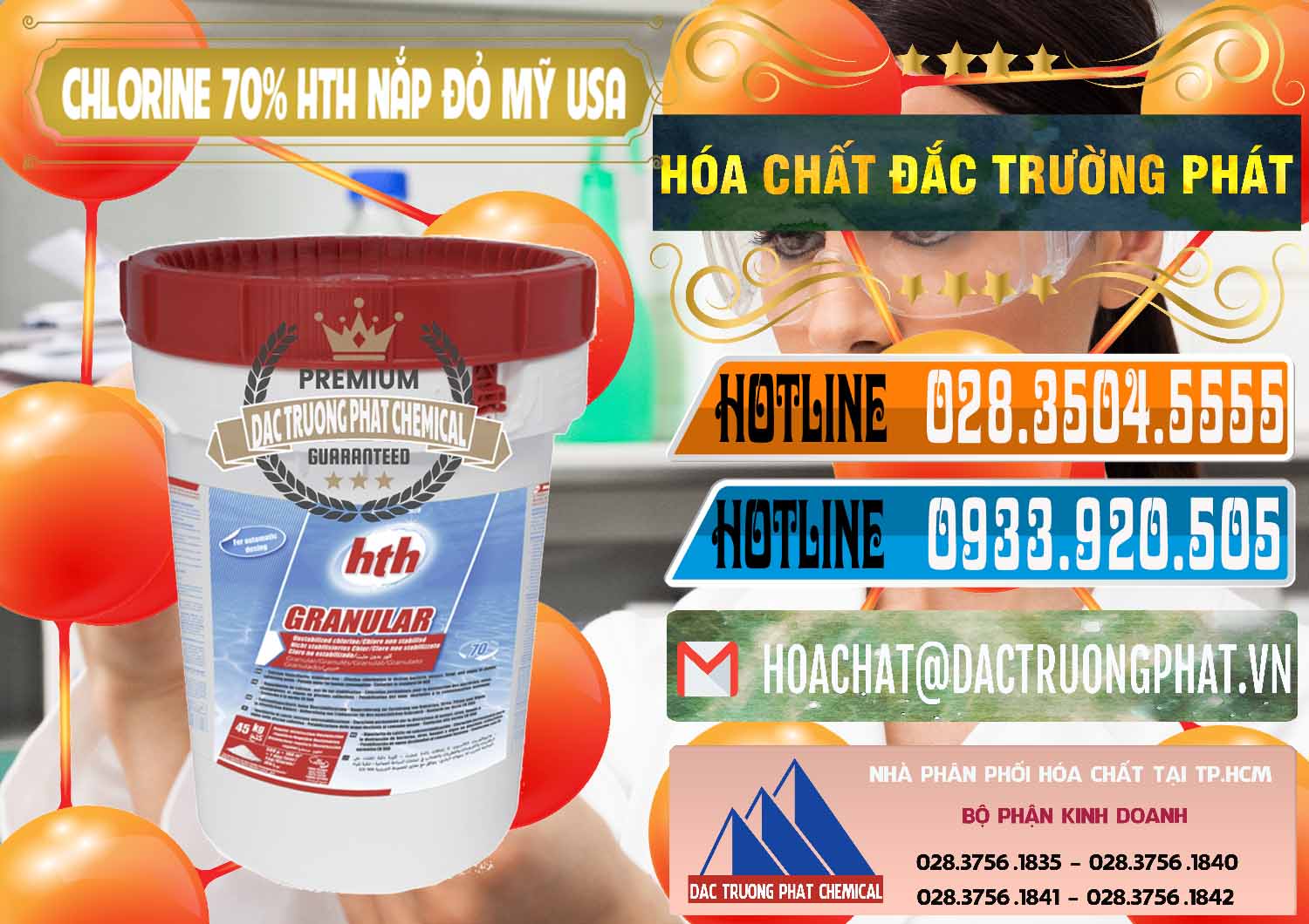 Đơn vị bán ( cung cấp ) Clorin – Chlorine 70% HTH Nắp Đỏ Mỹ Usa - 0244 - Nơi chuyên kinh doanh ( phân phối ) hóa chất tại TP.HCM - stmp.net