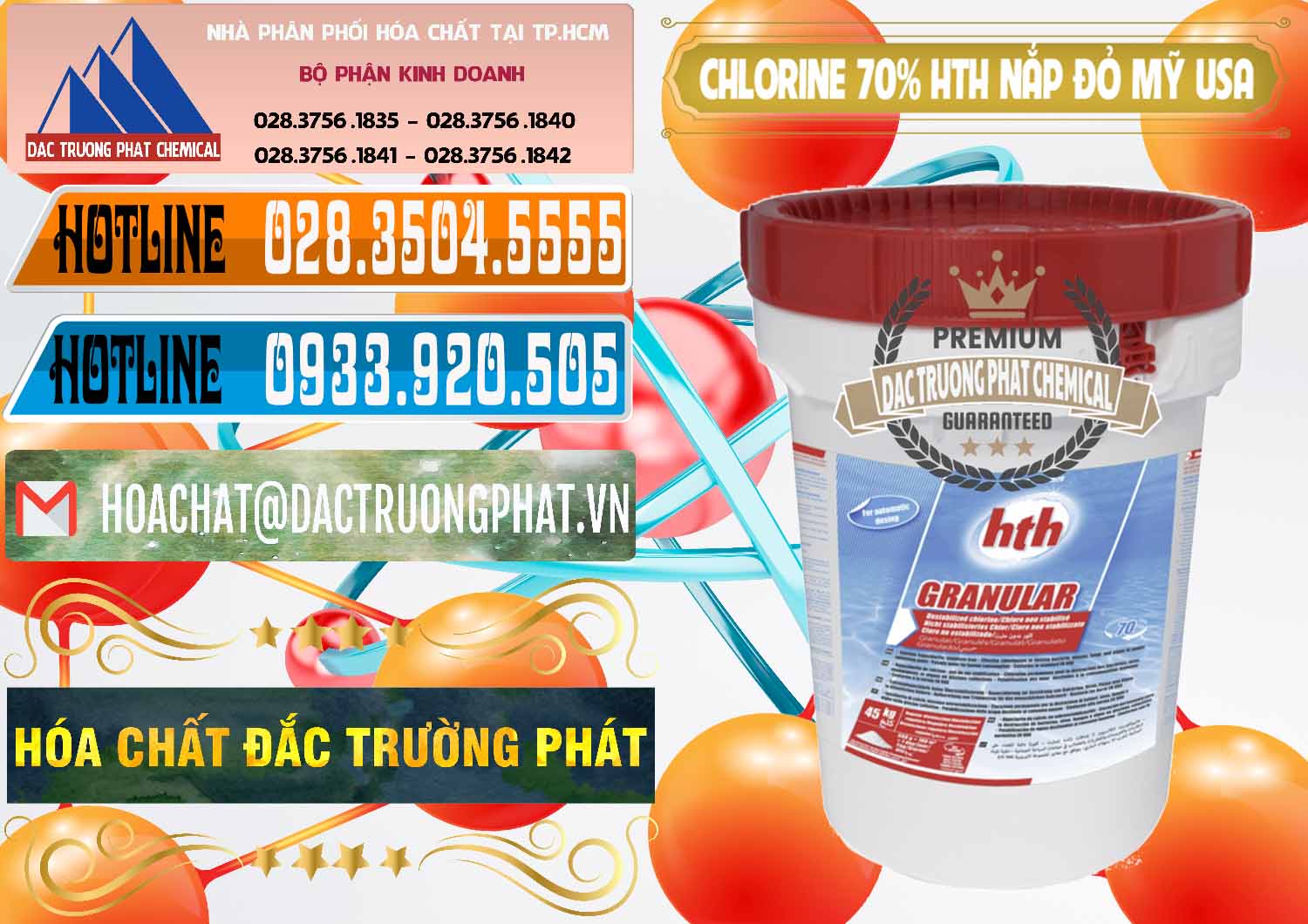 Công ty chuyên phân phối và bán Clorin – Chlorine 70% HTH Nắp Đỏ Mỹ Usa - 0244 - Nhà cung cấp và kinh doanh hóa chất tại TP.HCM - stmp.net