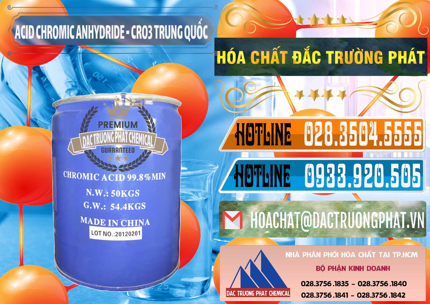Đơn vị chuyên nhập khẩu - bán Acid Chromic Anhydride - Cromic CRO3 Trung Quốc China - 0007 - Chuyên nhập khẩu - cung cấp hóa chất tại TP.HCM - stmp.net