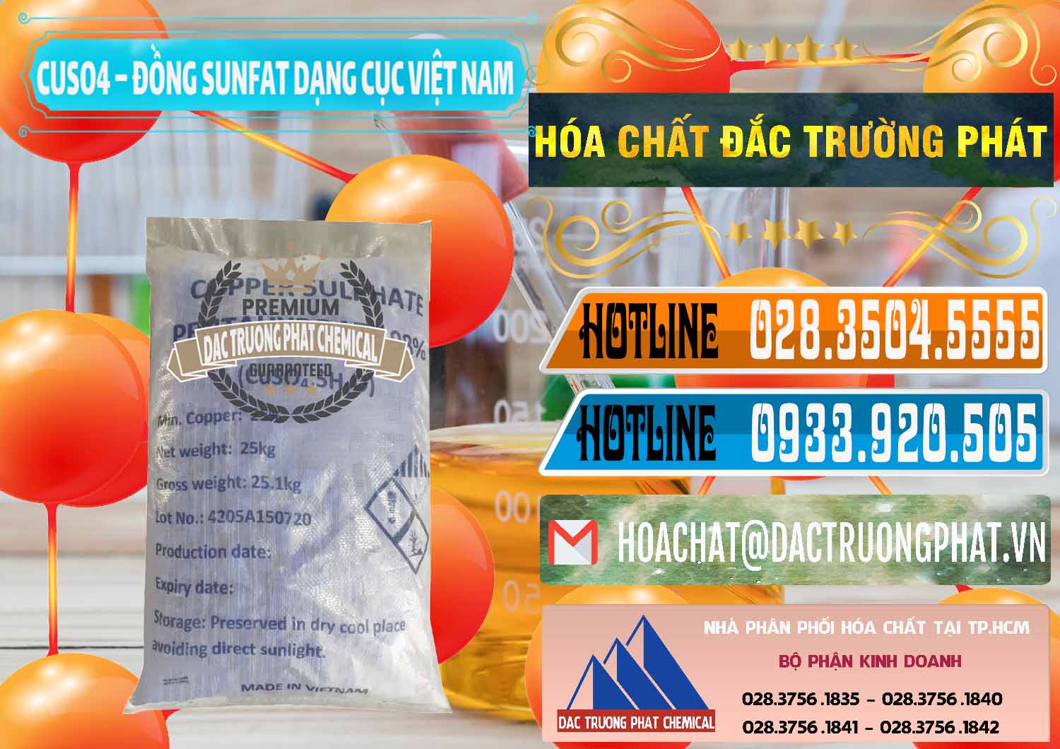 Công ty chuyên cung ứng _ bán CUSO4 – Đồng Sunfat Dạng Cục Việt Nam - 0303 - Đơn vị bán và phân phối hóa chất tại TP.HCM - stmp.net