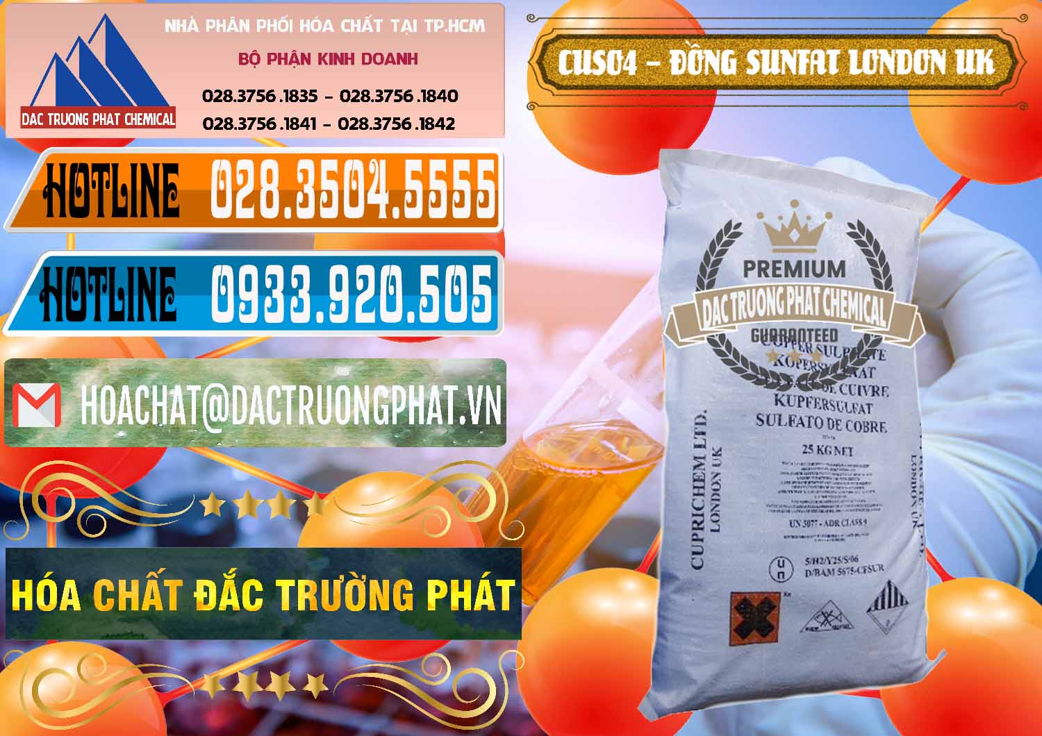 Nơi chuyên kinh doanh và bán CuSO4 – Đồng Sunfat Anh Uk Kingdoms - 0478 - Cty phân phối - bán hóa chất tại TP.HCM - stmp.net