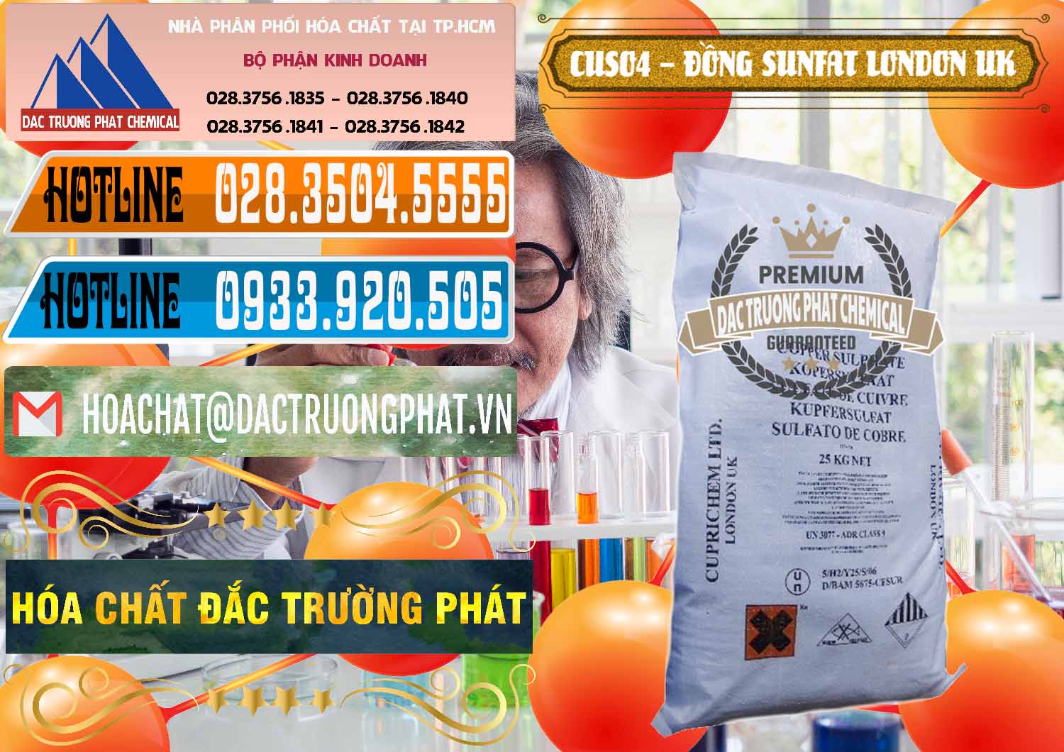Nơi chuyên nhập khẩu và bán CuSO4 – Đồng Sunfat Anh Uk Kingdoms - 0478 - Công ty nhập khẩu & cung cấp hóa chất tại TP.HCM - stmp.net