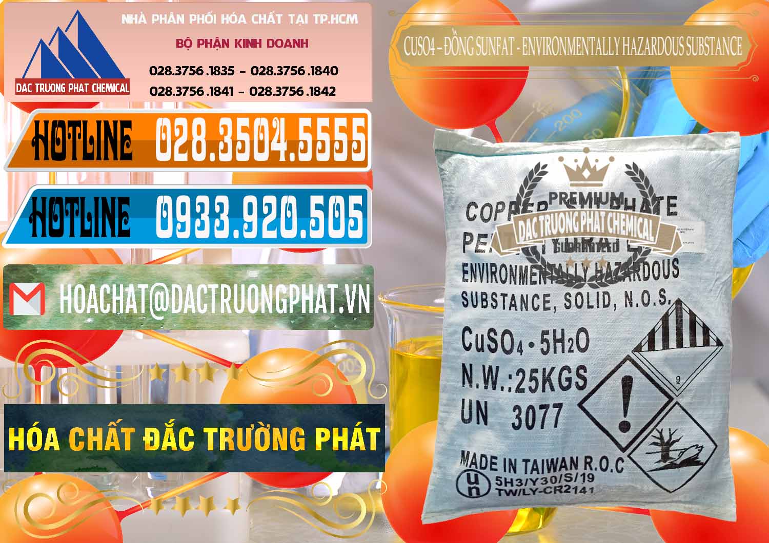 Nhà nhập khẩu và bán CuSO4 – Đồng Sunfat Đài Loan Taiwan - 0059 - Đơn vị chuyên phân phối ( nhập khẩu ) hóa chất tại TP.HCM - stmp.net