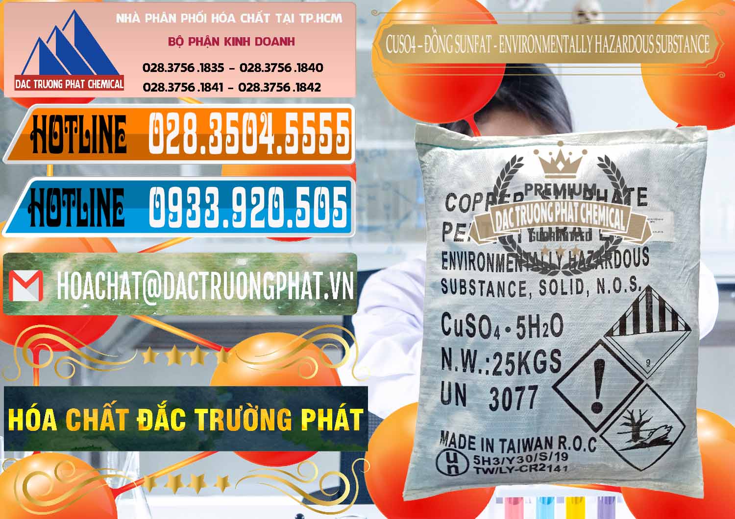 Công ty kinh doanh & bán CuSO4 – Đồng Sunfat Đài Loan Taiwan - 0059 - Nhà nhập khẩu và cung cấp hóa chất tại TP.HCM - stmp.net
