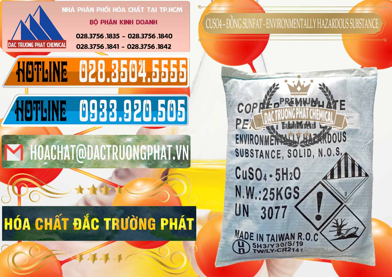 Nơi chuyên cung ứng - bán CuSO4 – Đồng Sunfat Đài Loan Taiwan - 0059 - Đơn vị chuyên kinh doanh - cung cấp hóa chất tại TP.HCM - stmp.net