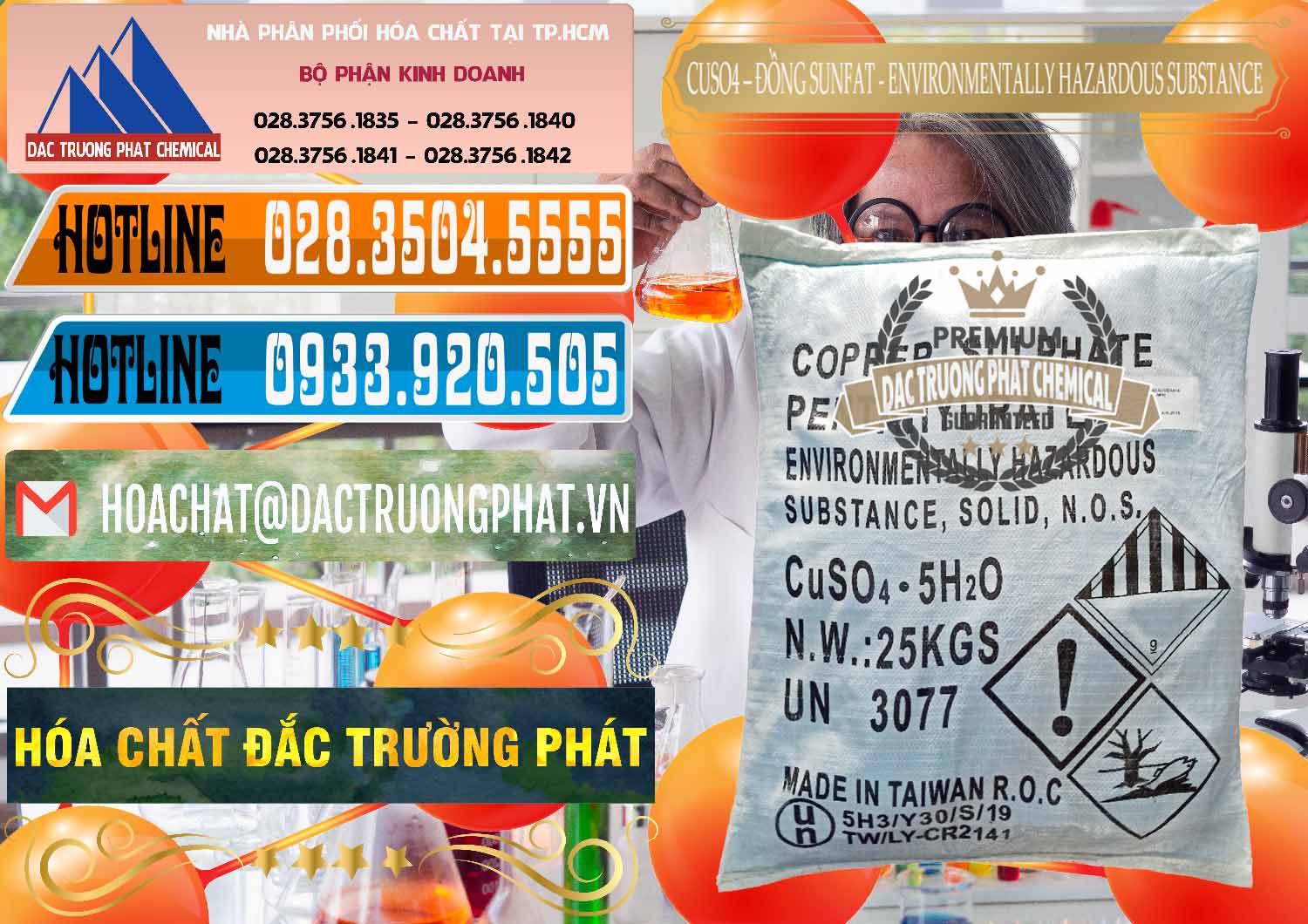 Công ty bán - phân phối CuSO4 – Đồng Sunfat Đài Loan Taiwan - 0059 - Cty chuyên cung cấp ( kinh doanh ) hóa chất tại TP.HCM - stmp.net