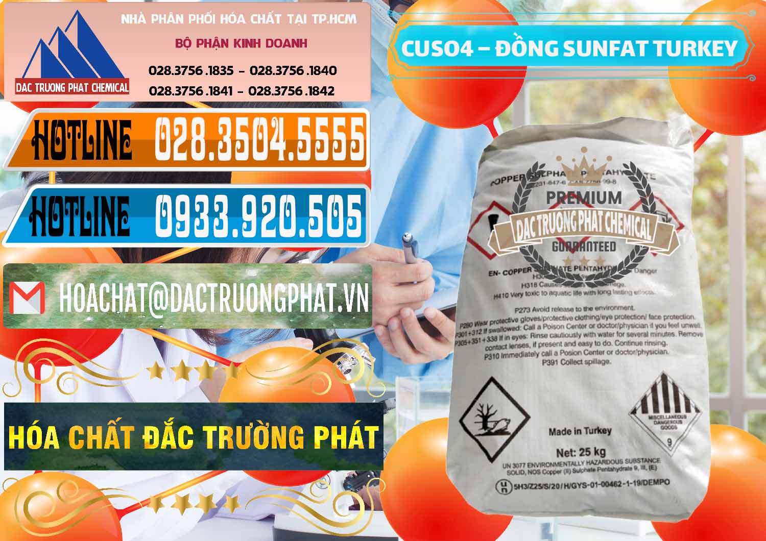 Nơi chuyên phân phối _ bán CuSO4 – Đồng Sunfat Thổ Nhĩ Kỳ Turkey - 0481 - Công ty chuyên kinh doanh _ cung cấp hóa chất tại TP.HCM - stmp.net