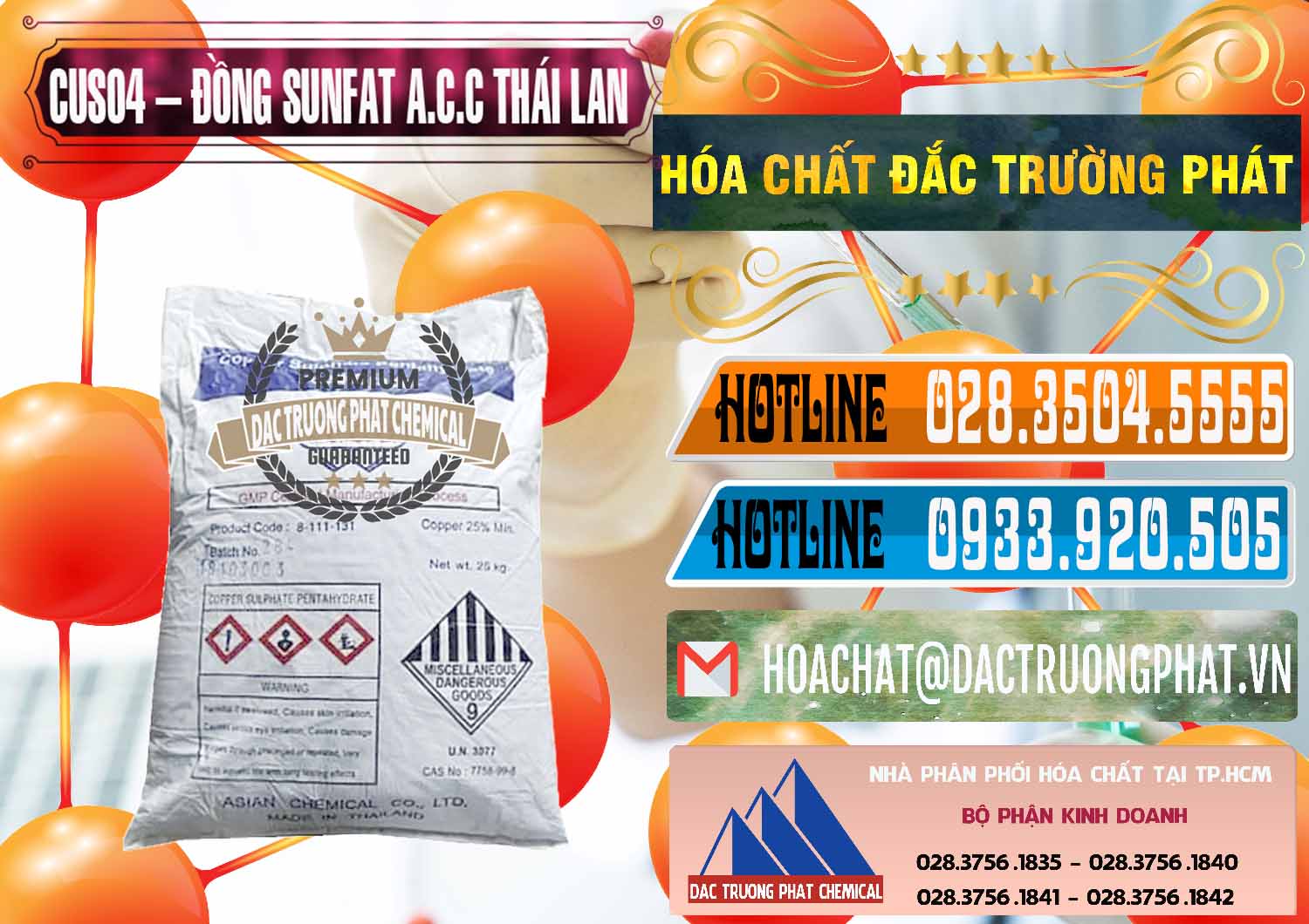 Công ty bán ( phân phối ) CuSO4 – Đồng Sunfat A.C.C Thái Lan - 0249 - Nơi chuyên kinh doanh & cung cấp hóa chất tại TP.HCM - stmp.net