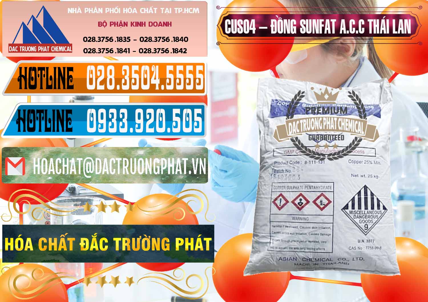 Đơn vị nhập khẩu _ bán CuSO4 – Đồng Sunfat A.C.C Thái Lan - 0249 - Phân phối và cung ứng hóa chất tại TP.HCM - stmp.net