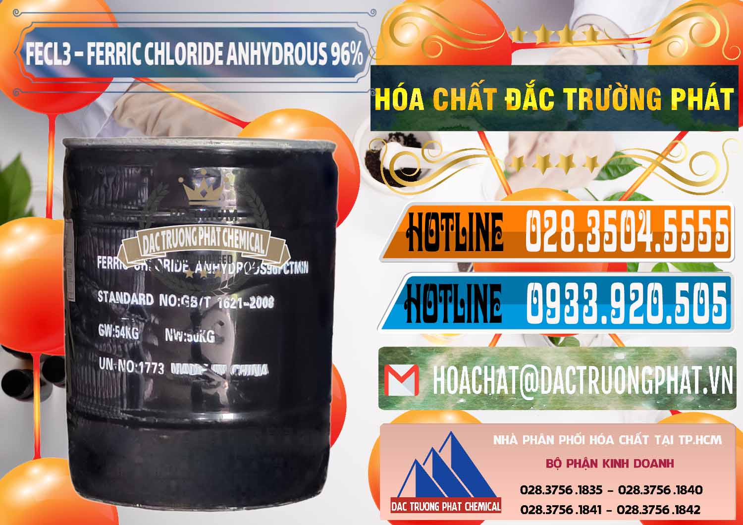 Địa chỉ chuyên cung cấp Þ bán Hóa chất Ferric Chloride & Phèn Sắt Powder Anhydrous Trung Quốc China Công ty chuyên phân phối - bán FECL3 – Ferric Chloride Anhydrous 96% Trung Quốc China - 0065 - Nơi chuyên nhập khẩu - cung cấp hóa chất tại TP.HCM - stmp.net