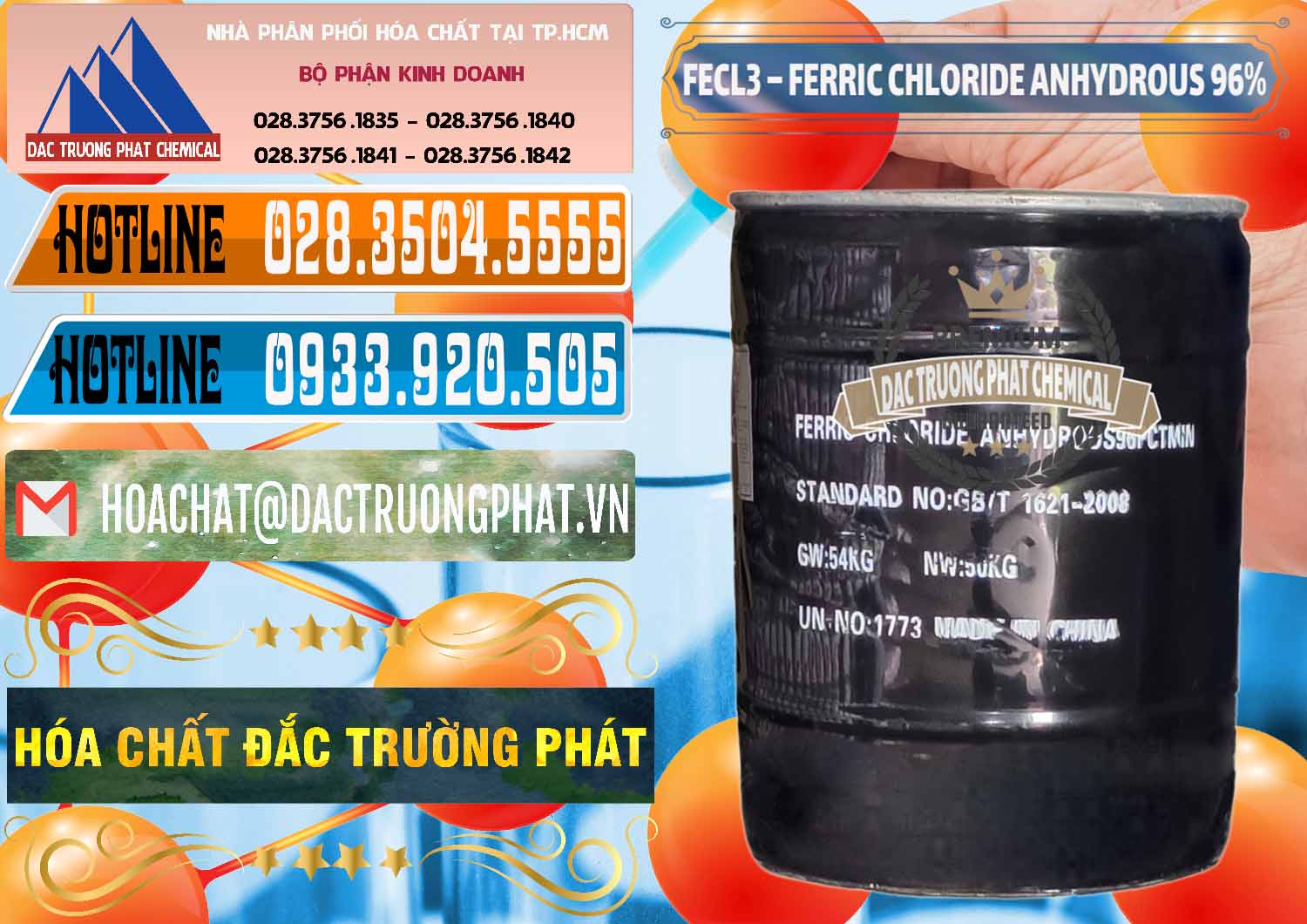 Nhà cung cấp và bán FECL3 – Ferric Chloride Anhydrous 96% Trung Quốc China - 0065 - Nơi chuyên phân phối và cung ứng hóa chất tại TP.HCM - stmp.net