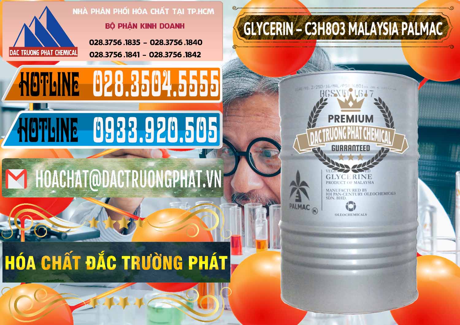 Công ty bán < thương mại Hóa chất Glycerol - Nước Glycerol Malaysia Palmac tại Bình Phước Chuyên nhập khẩu & bán Glycerin – C3H8O3 99.7% Malaysia Palmac - 0067 - Cty cung ứng & phân phối hóa chất tại TP.HCM - stmp.net