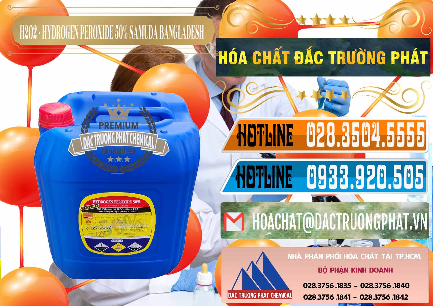 Địa chỉ chuyên bán > thương mại Oxy Già © Liquid Hydro Peroxid Samuda Bangladesh tại Hậu Giang Đơn vị chuyên bán _ cung ứng H2O2 - Hydrogen Peroxide 50% Samuda Bangladesh - 0077 - Nhà phân phối - cung cấp hóa chất tại TP.HCM - stmp.net