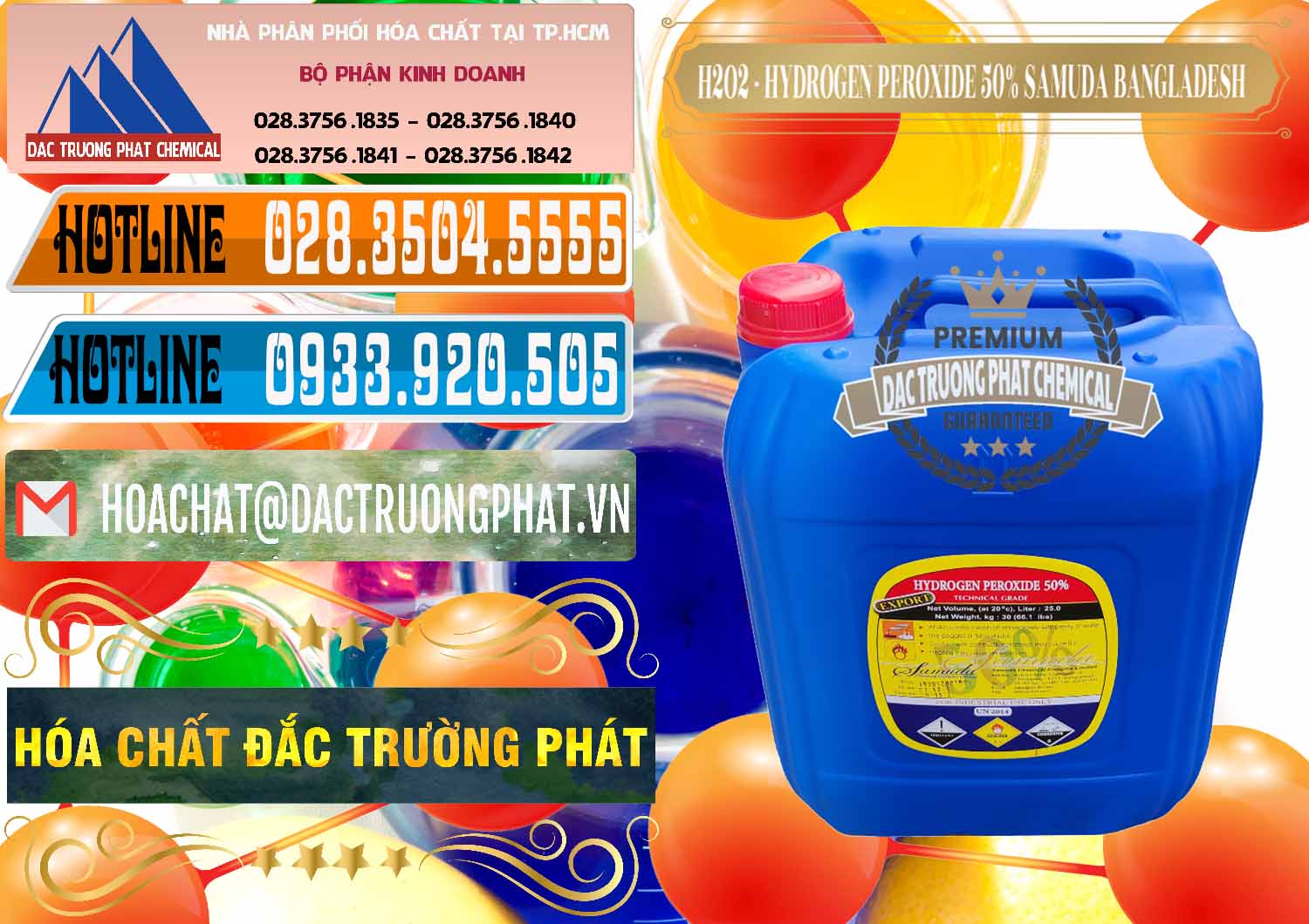 Nhà bán hàng < phân phối H2O2 - Hydrogen Dioxide Lỏng 50% Samuda Bangladesh Nhập khẩu và bán H2O2 - Hydrogen Peroxide 50% Samuda Bangladesh - 0077 - Cty chuyên nhập khẩu và phân phối hóa chất tại TP.HCM - stmp.net