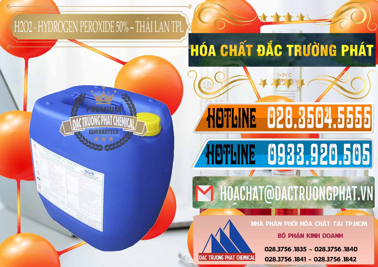 Cung cấp × bán H2O2 > Hydrogen Peroxide Dạng Nước 50% TPL Thái Lan Thailand Cty bán - cung ứng H2O2 - Hydrogen Peroxide 50% Thái Lan TPL - 0076 - Đơn vị chuyên nhập khẩu và cung cấp hóa chất tại TP.HCM - stmp.net