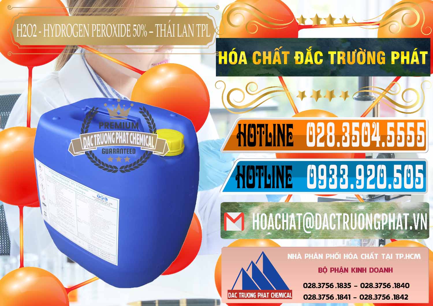 Nơi kinh doanh Þ bán Hydrogen Peroxide — Oxy Già Dạng Lỏng 50% TPL Thái Lan Thailand tại Kiên Giang Công ty chuyên phân phối & bán H2O2 - Hydrogen Peroxide 50% Thái Lan TPL - 0076 - Đơn vị chuyên bán & phân phối hóa chất tại TP.HCM - stmp.net