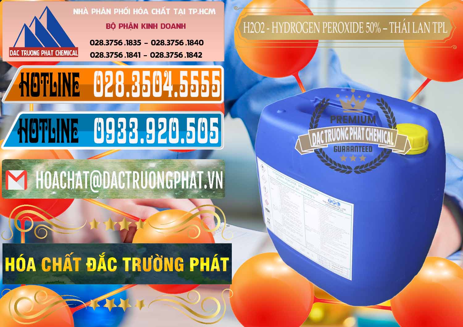 Đơn vị chuyên bán × kinh doanh Hóa chất Hydrogen Dioxide Dạng Lỏng Þ Oxy Già 50% TPL Thái Lan Kinh doanh & bán H2O2 - Hydrogen Peroxide 50% Thái Lan TPL - 0076 - Công ty chuyên cung ứng - phân phối hóa chất tại TP.HCM - stmp.net
