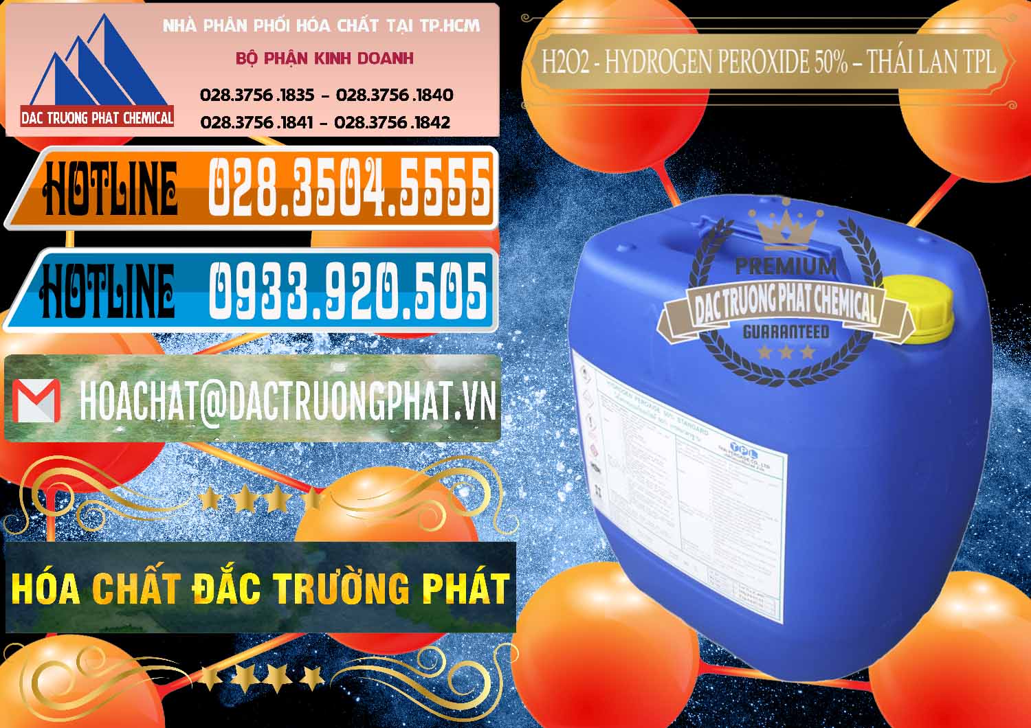Địa chỉ chuyên cung cấp × bán hóa chất Oxy Già Ø Nước Oxy H2O2 50% TPL Thái Lan Thailand Công ty chuyên nhập khẩu _ bán H2O2 - Hydrogen Peroxide 50% Thái Lan TPL - 0076 - Công ty chuyên phân phối & cung ứng hóa chất tại TP.HCM - stmp.net