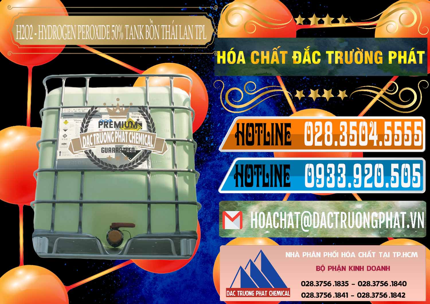 Nơi bán - phân phối hóa chất H2O2 Dạng Nước \ H2O2 50% Tank IBC Bồn Thái Lan TPL Chuyên bán ( phân phối ) H2O2 - Hydrogen Peroxide 50% Tank IBC Bồn Thái Lan TPL - 0073 - Đơn vị cung cấp - phân phối hóa chất tại TP.HCM - stmp.net