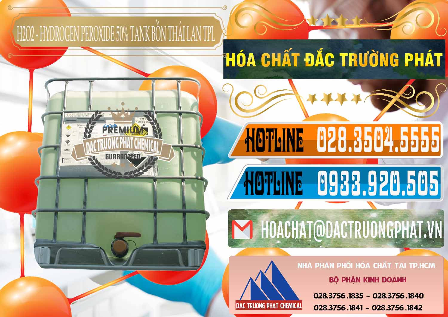 Công ty chuyên phân phối * bán Oxy H2O2 Dạng Nước - Oxy Già Tank IBC Bồn TPL Thái Đơn vị chuyên bán - cung cấp H2O2 - Hydrogen Peroxide 50% Tank IBC Bồn Thái Lan TPL - 0073 - Công ty cung cấp & kinh doanh hóa chất tại TP.HCM - stmp.net