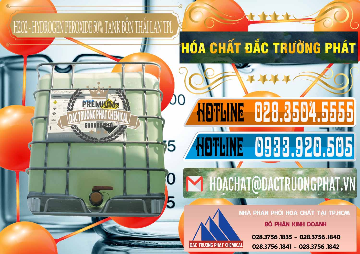 Địa chỉ chuyên bán / phân phối Hóa chất Hydrogen Peroxide \ Ôxy Già Lỏng Tank IBC Bồn TPL Thái Đơn vị cung cấp & bán H2O2 - Hydrogen Peroxide 50% Tank IBC Bồn Thái Lan TPL - 0073 - Nơi chuyên nhập khẩu ( phân phối ) hóa chất tại TP.HCM - stmp.net
