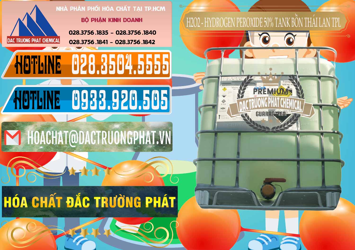 Nơi bán - phân phối hóa chất H2O2 Dạng Nước \ H2O2 50% Tank IBC Bồn Thái Lan TPL Chuyên bán - cung cấp H2O2 - Hydrogen Peroxide 50% Tank IBC Bồn Thái Lan TPL - 0073 - Nơi cung ứng ( phân phối ) hóa chất tại TP.HCM - stmp.net