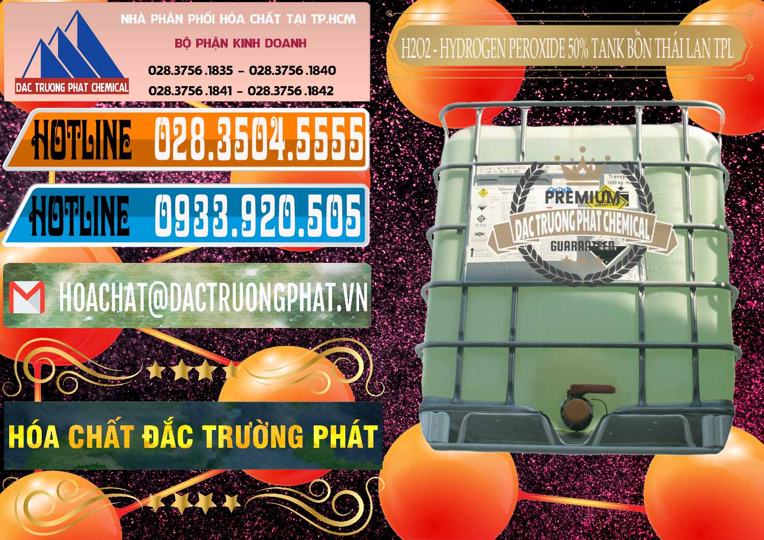Nơi chuyên phân phối › bán Hydro Peroxit Lỏng — H2O2 50% Tank IBC Bồn Thái Lan TPL Đơn vị chuyên bán - cung ứng H2O2 - Hydrogen Peroxide 50% Tank IBC Bồn Thái Lan TPL - 0073 - Nơi phân phối & kinh doanh hóa chất tại TP.HCM - stmp.net