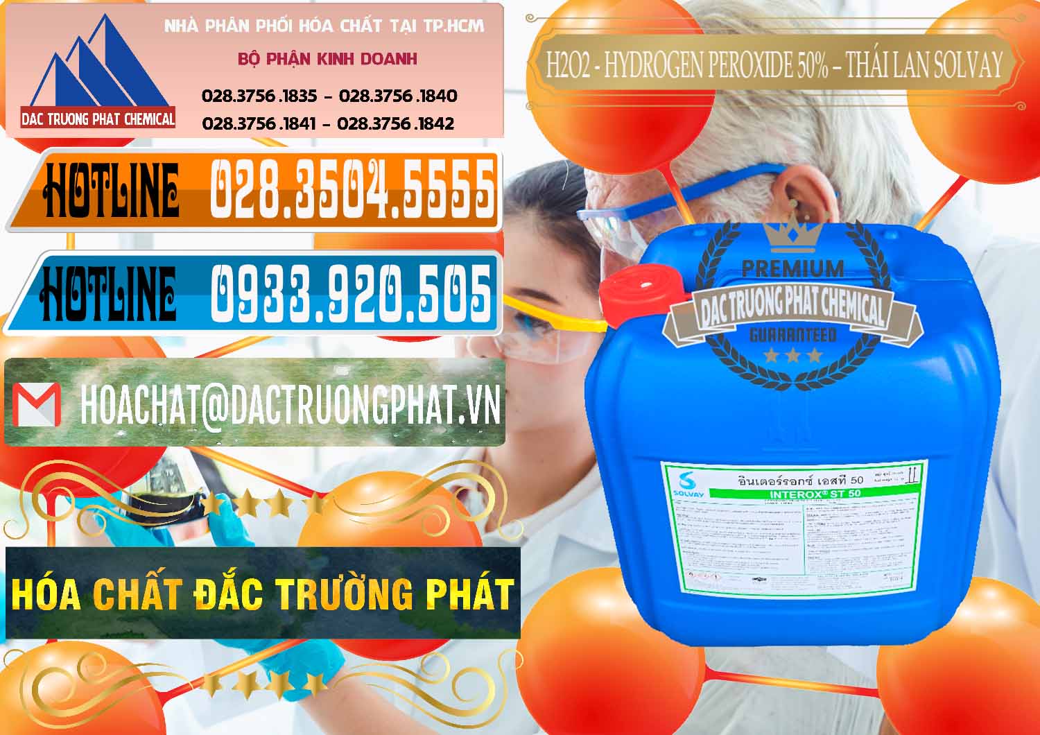 Nơi chuyên bán & cung cấp H2O2 - Hydrogen Peroxide 50% Thái Lan Solvay - 0068 - Chuyên cung cấp & phân phối hóa chất tại TP.HCM - stmp.net