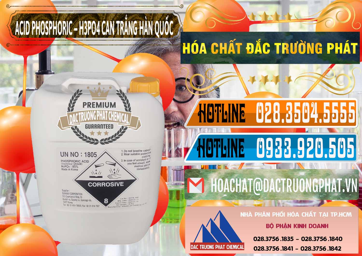 Cty chuyên bán ( cung cấp ) Acid Phosphoric - Axit Phosphoric H3PO4 Can Trắng Hàn Quốc Korea - 0017 - Nơi chuyên bán ( cung cấp ) hóa chất tại TP.HCM - stmp.net