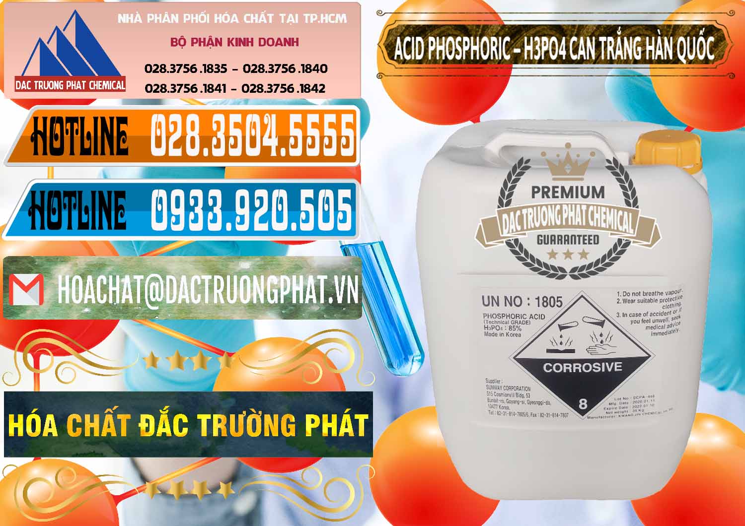 Bán - cung ứng Acid Phosphoric - Axit Phosphoric H3PO4 Can Trắng Hàn Quốc Korea - 0017 - Công ty chuyên cung cấp và kinh doanh hóa chất tại TP.HCM - stmp.net