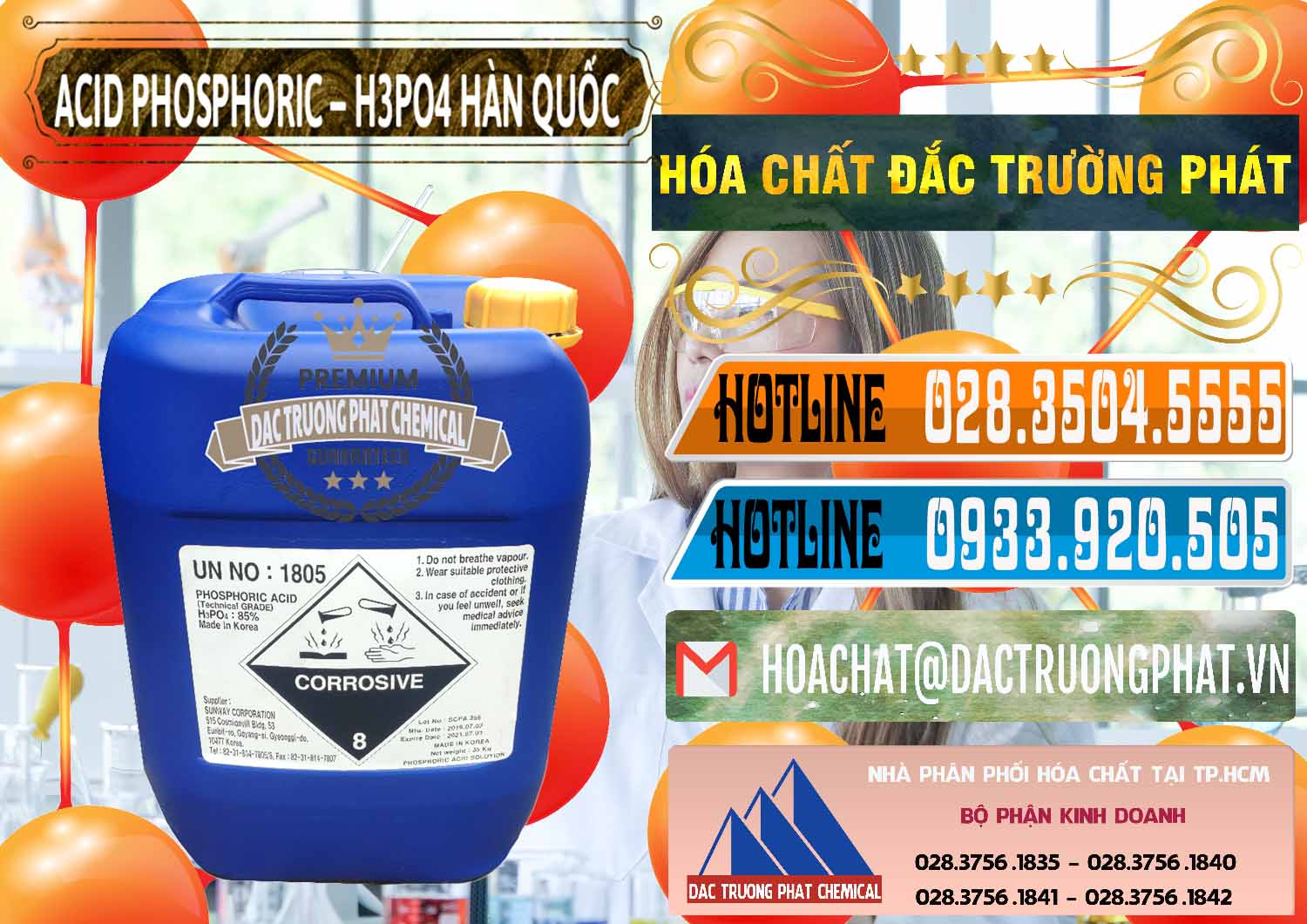 Nơi cung cấp _ bán Acid Phosphoric – H3PO4 85% Can Xanh Hàn Quốc Korea - 0016 - Nhà phân phối và nhập khẩu hóa chất tại TP.HCM - stmp.net