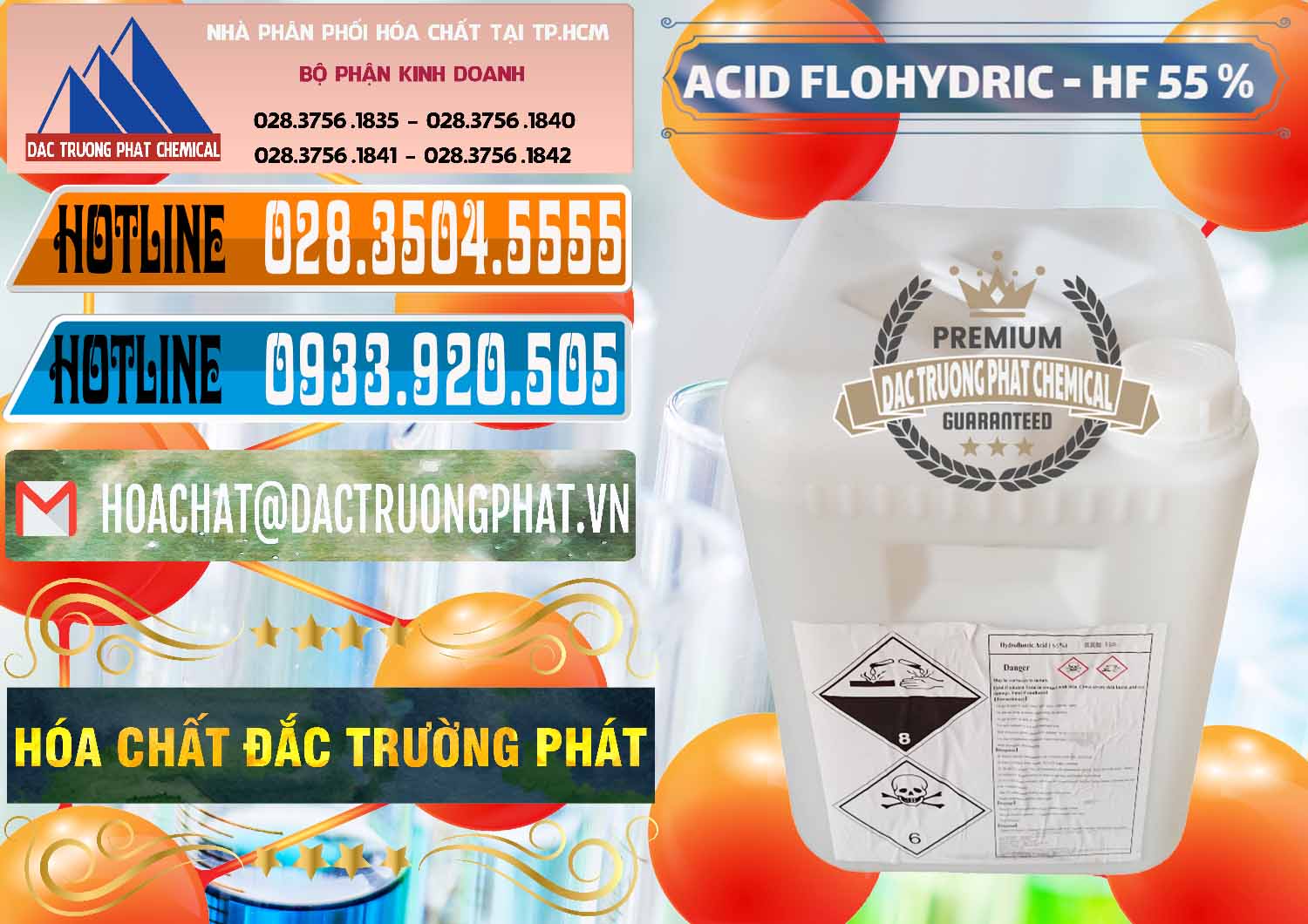 Đơn vị bán & phân phối Axit HF - Acid HF 55% Can Trắng Trung Quốc China - 0079 - Cty chuyên kinh doanh - cung cấp hóa chất tại TP.HCM - stmp.net