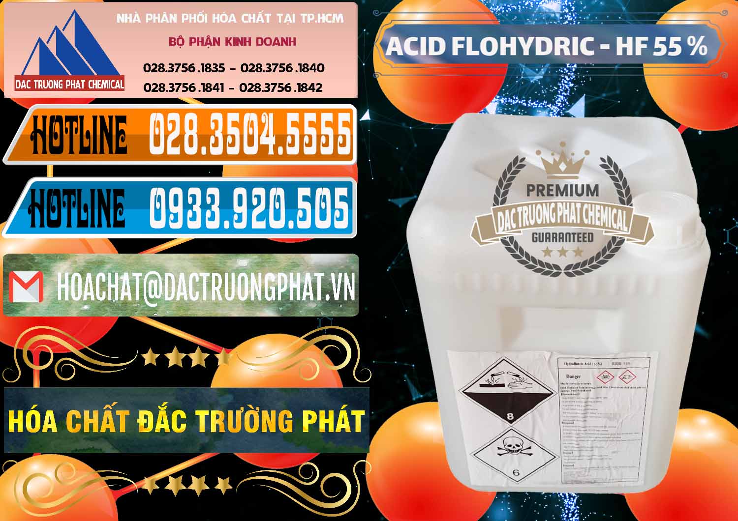 Cty chuyên kinh doanh ( bán ) Axit HF - Acid HF 55% Can Trắng Trung Quốc China - 0079 - Nhà cung cấp và kinh doanh hóa chất tại TP.HCM - stmp.net