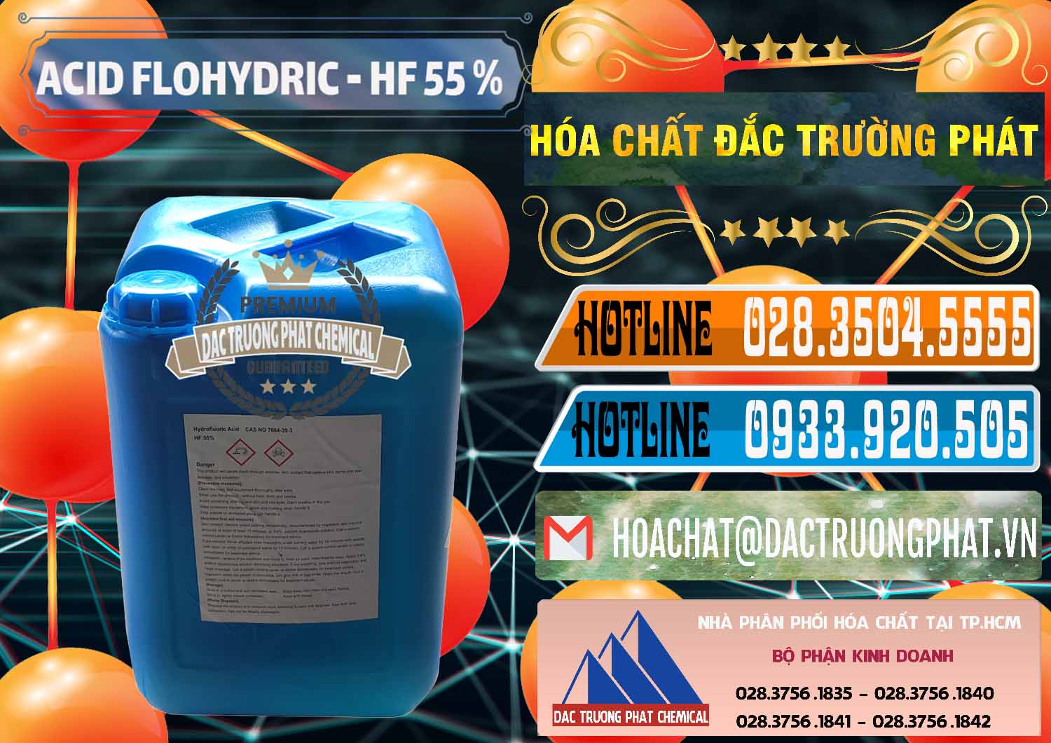 Chuyên nhập khẩu và bán Axit HF - Acid HF 55% Can Xanh Trung Quốc China - 0080 - Nhà phân phối _ cung cấp hóa chất tại TP.HCM - stmp.net