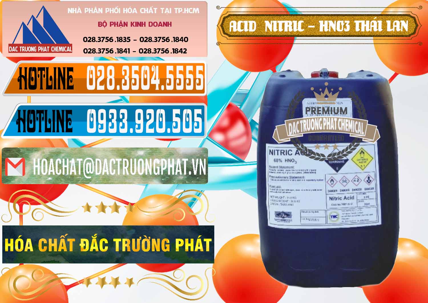 Đơn vị bán - phân phối Acid Nitric – Axit Nitric HNO3 Thái Lan Thailand - 0344 - Cty chuyên phân phối và nhập khẩu hóa chất tại TP.HCM - stmp.net