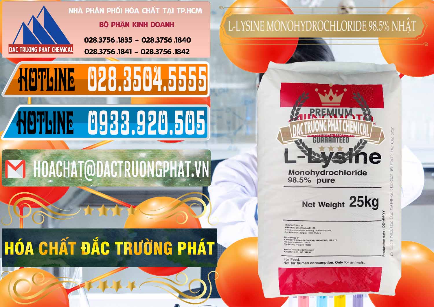 Cty cung cấp - bán L-Lysine Monohydrochloride Feed Grade Ajinomoto Nhật Bản Japan - 0315 - Nơi cung cấp - nhập khẩu hóa chất tại TP.HCM - stmp.net