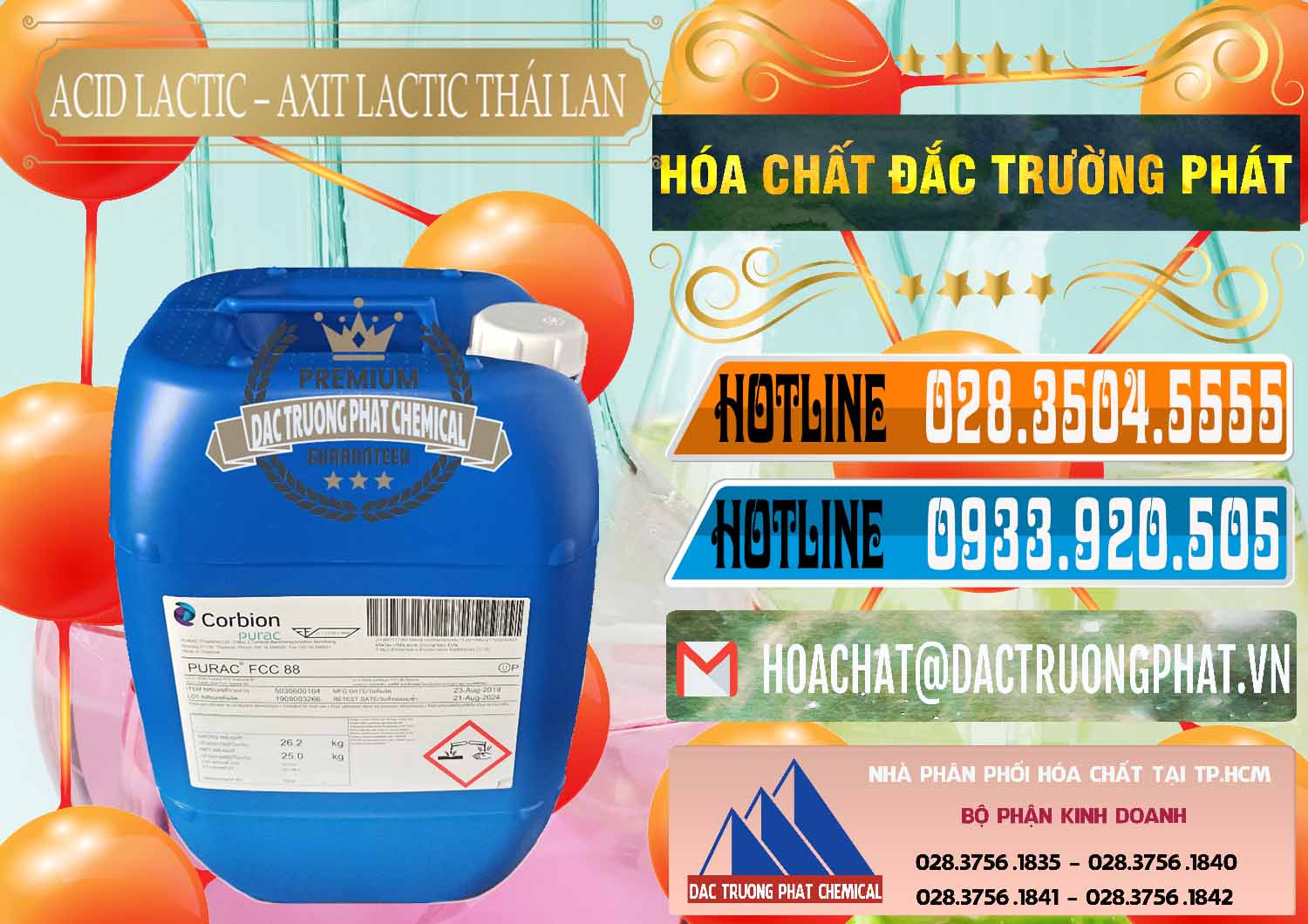 Nơi kinh doanh và bán Acid Lactic – Axit Lactic Thái Lan Purac FCC 88 - 0012 - Công ty kinh doanh và cung cấp hóa chất tại TP.HCM - stmp.net
