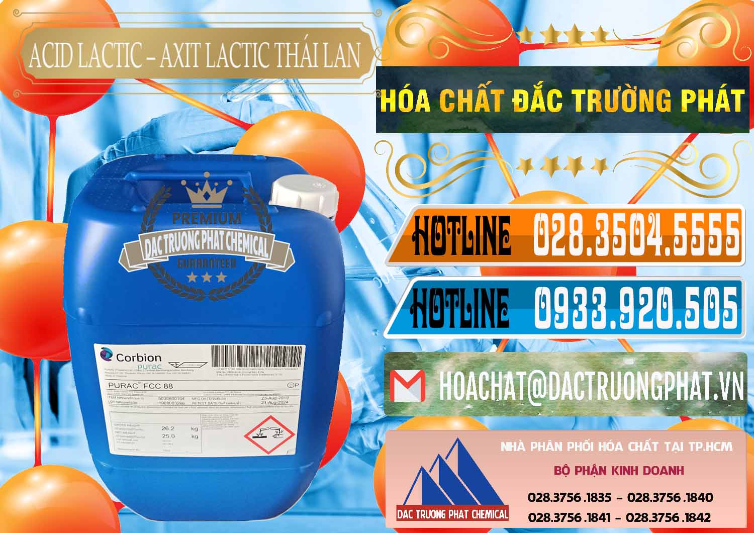 Nơi kinh doanh và bán Acid Lactic – Axit Lactic Thái Lan Purac FCC 88 - 0012 - Cty chuyên phân phối _ bán hóa chất tại TP.HCM - stmp.net
