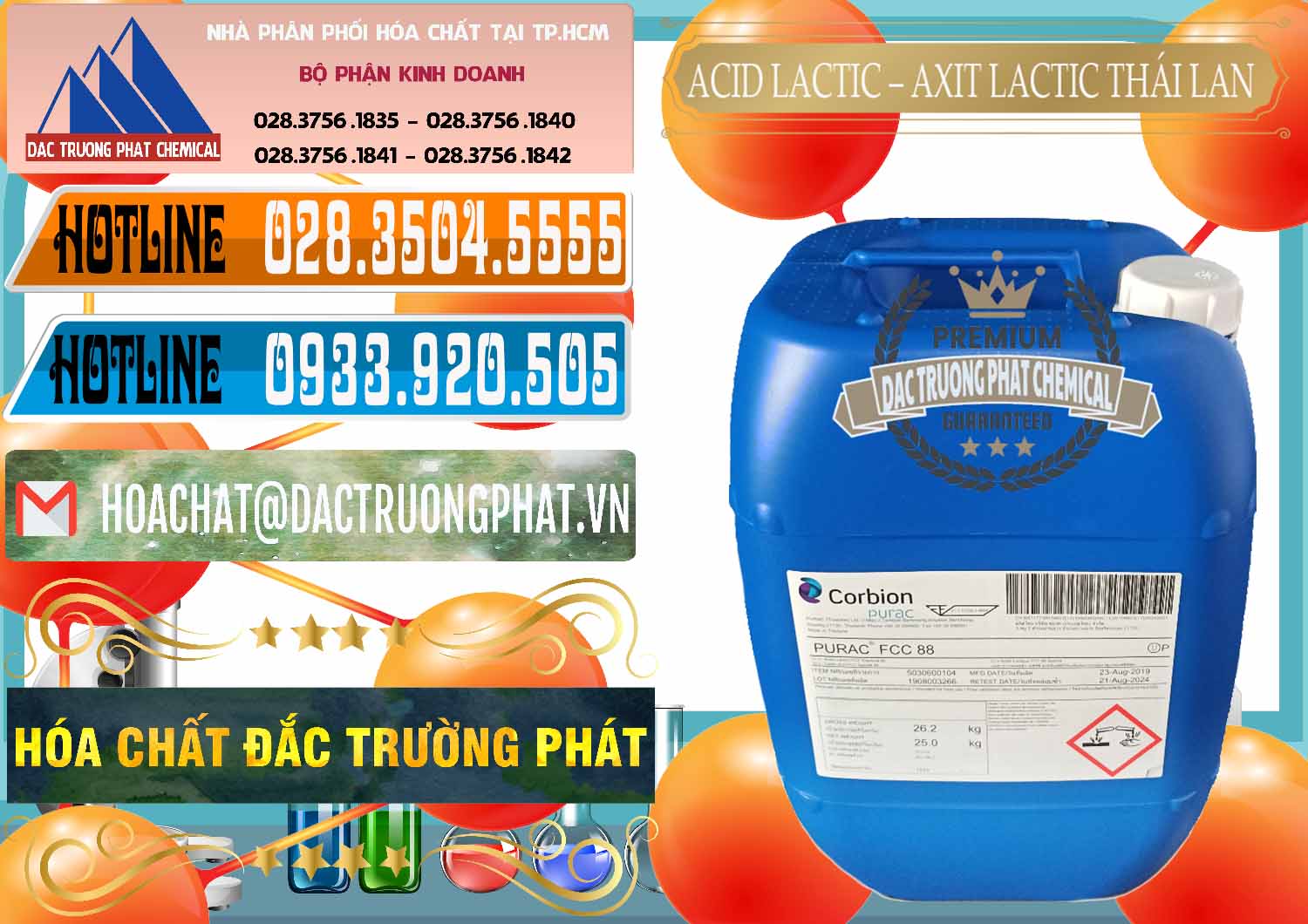 Nơi chuyên cung cấp - bán Acid Lactic – Axit Lactic Thái Lan Purac FCC 88 - 0012 - Nhà cung cấp _ nhập khẩu hóa chất tại TP.HCM - stmp.net