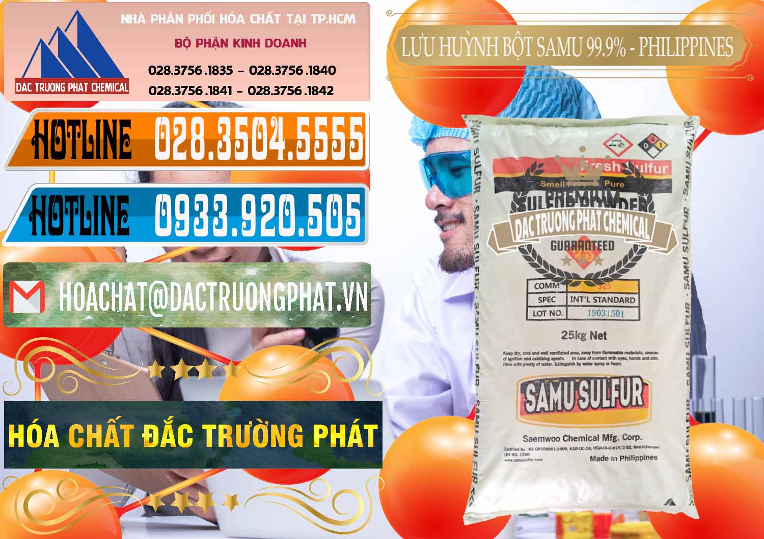 Đơn vị bán ( cung cấp ) Lưu huỳnh Bột - Sulfur Powder Samu Philippines - 0201 - Công ty phân phối _ cung ứng hóa chất tại TP.HCM - stmp.net