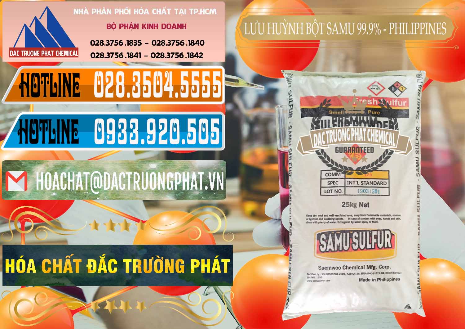 Cty bán & cung ứng Lưu huỳnh Bột - Sulfur Powder Samu Philippines - 0201 - Cty chuyên phân phối & nhập khẩu hóa chất tại TP.HCM - stmp.net