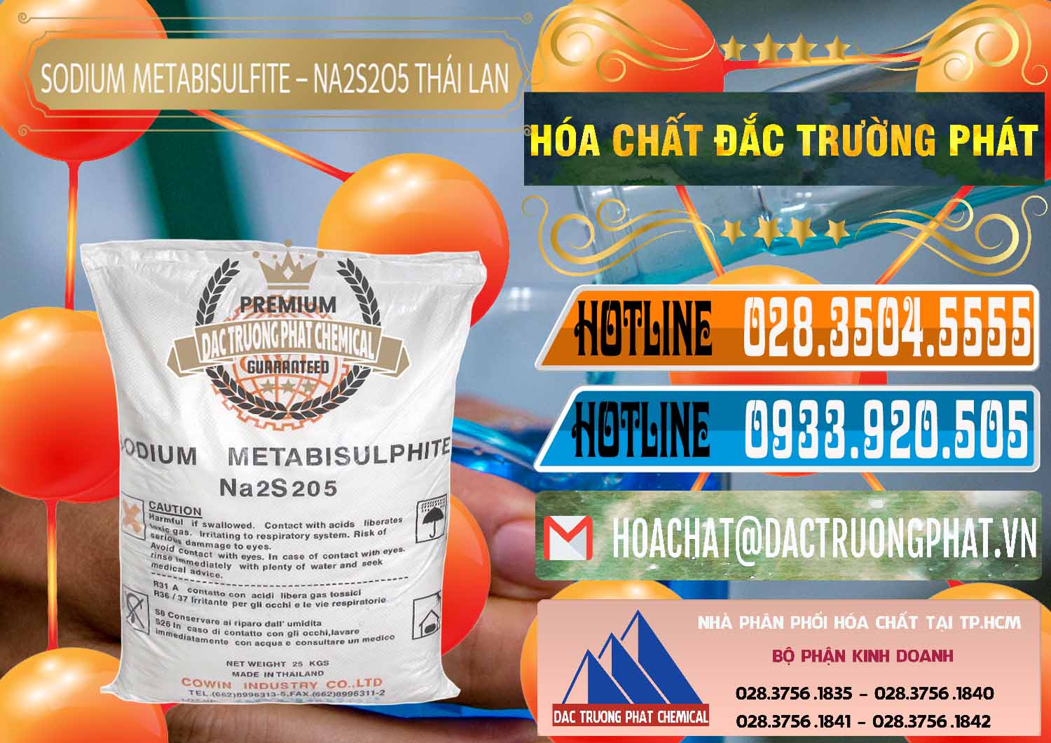 Công ty chuyên nhập khẩu ( bán ) Sodium Metabisulfite - NA2S2O5 Thái Lan Cowin - 0145 - Nhà phân phối & cung cấp hóa chất tại TP.HCM - stmp.net