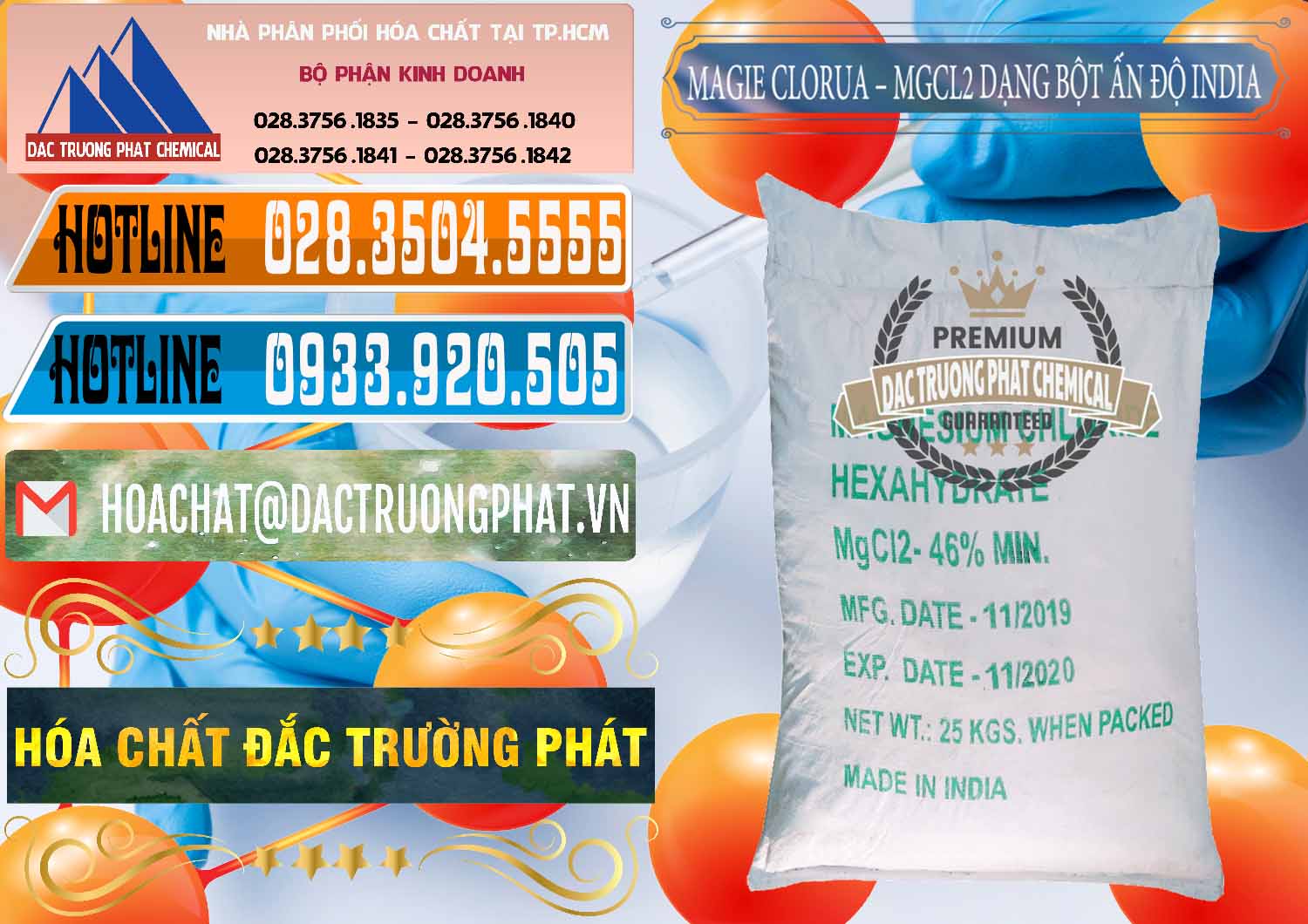 Chuyên phân phối ( bán ) Magie Clorua – MGCL2 96% Dạng Bột Ấn Độ India - 0206 - Công ty kinh doanh - phân phối hóa chất tại TP.HCM - stmp.net