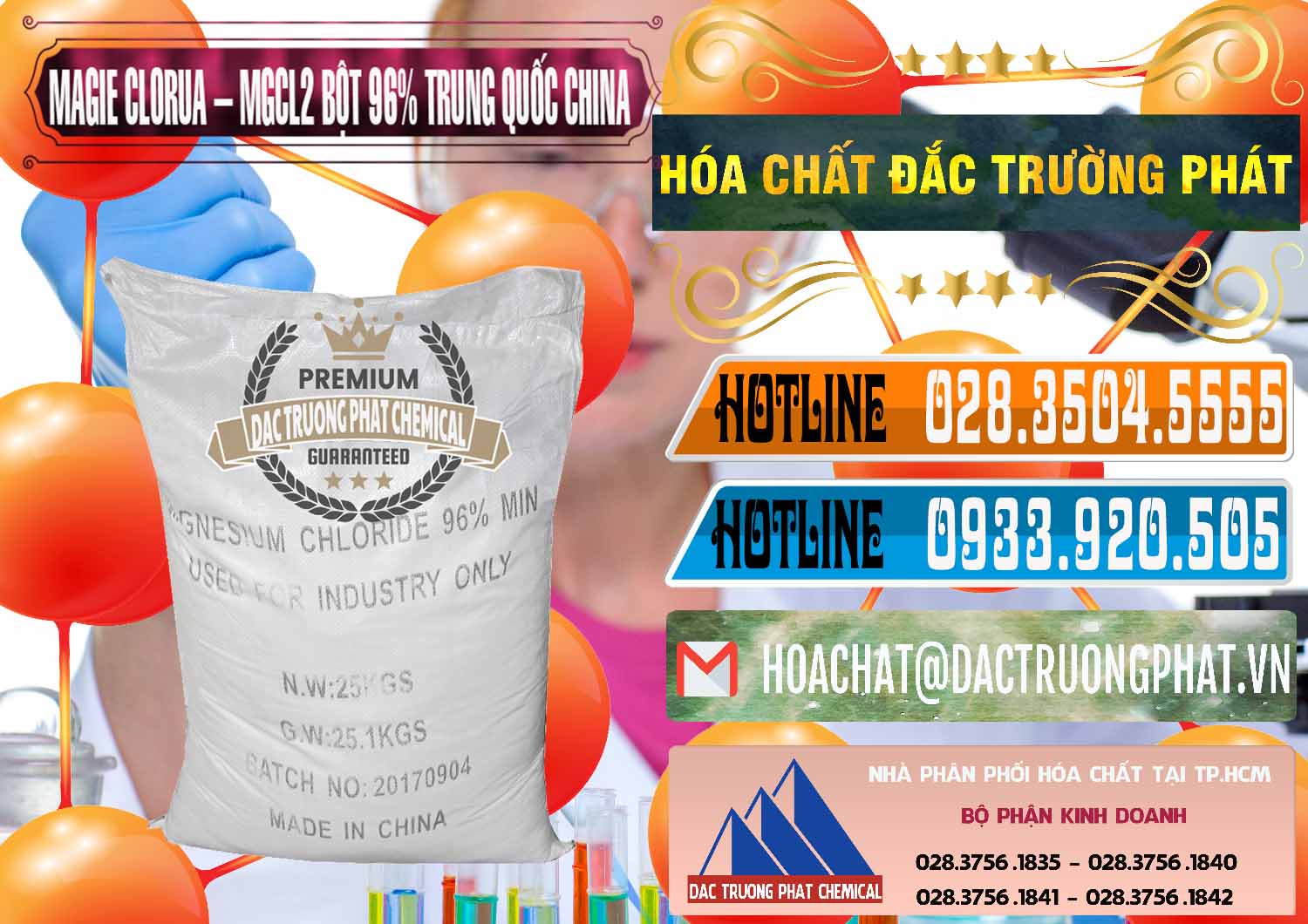 Công ty chuyên cung ứng - bán Magie Clorua – MGCL2 96% Dạng Bột Bao Chữ Đen Trung Quốc China - 0205 - Chuyên bán - cung cấp hóa chất tại TP.HCM - stmp.net