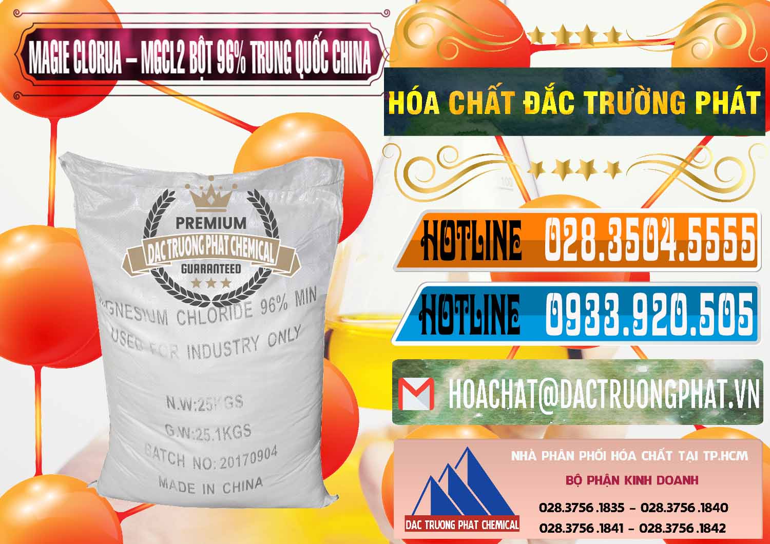 Cty bán ( cung cấp ) Magie Clorua – MGCL2 96% Dạng Bột Bao Chữ Đen Trung Quốc China - 0205 - Đơn vị phân phối và cung cấp hóa chất tại TP.HCM - stmp.net