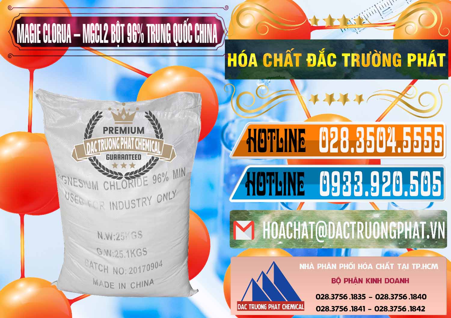 Nơi chuyên cung cấp và bán Magie Clorua – MGCL2 96% Dạng Bột Bao Chữ Đen Trung Quốc China - 0205 - Công ty phân phối & bán hóa chất tại TP.HCM - stmp.net